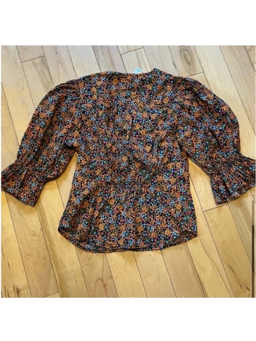 NWT Free People I Found You Printed Top in Navy Combo size medium